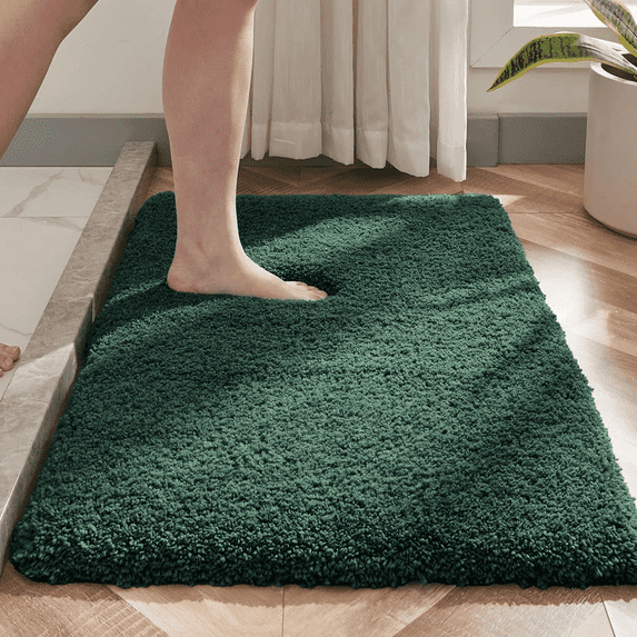Evlmd Bathroom Rugs, Shaggy Soft and Absorbent Bath Rug, Non-Slip, Thick Plush Machine Washable Dry Bath Mats for Bathroom, Tub and Shower, 24" x 59"