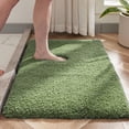 thumbnail image 1 of Evlmd Bathroom Rugs, Green Shaggy Soft and Absorbent Bath Rug, Non-Slip, Thick Plush Machine Washable Dry Bath Mats for Bathroom, Tub and Shower, 24" x 36", 1 of 6