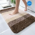 thumbnail image 1 of Evlmd Brown Bathroom Rugs Mat, Large Bath Rug for Bathroom Floor Non-Slip, Super Elastic Soft Easier to Dry Bath Shower Mat Runner, Machine Washable Bath Mat, 24" x 36", 1 of 5