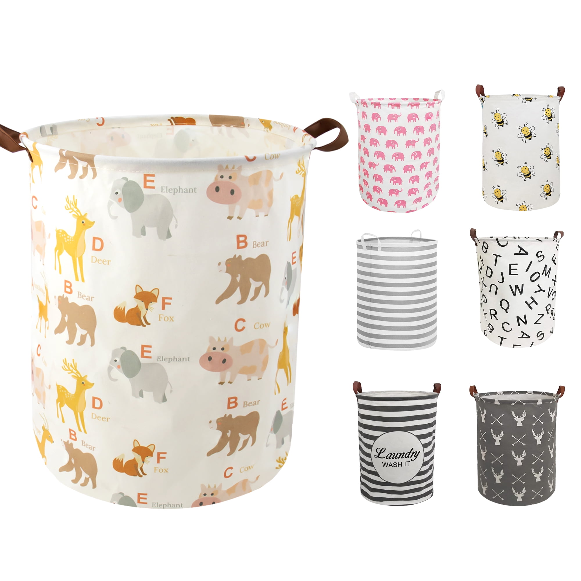 Evlmd Large Laundry Hamper, Waterproof Canvas Laundry Basket