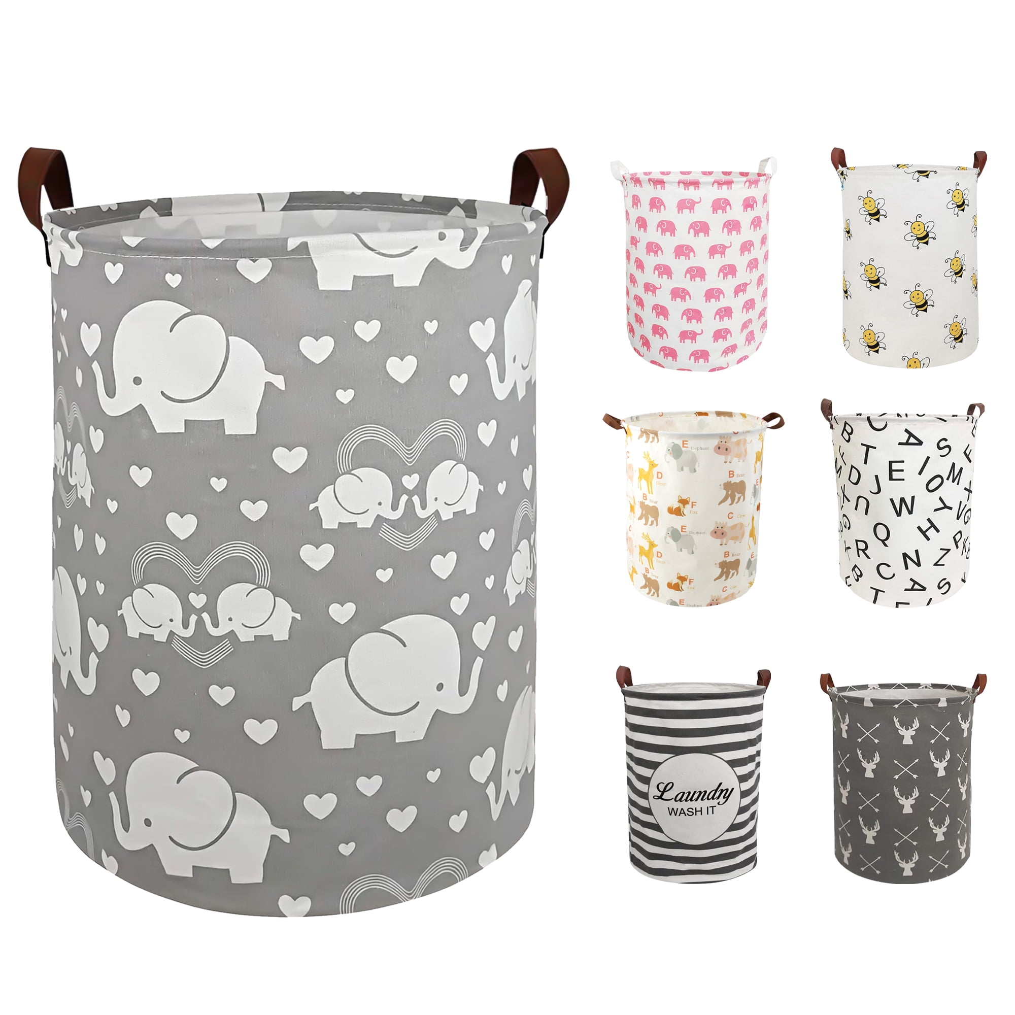 Evlmd Large Laundry Hamper, Waterproof Canvas Laundry Basket