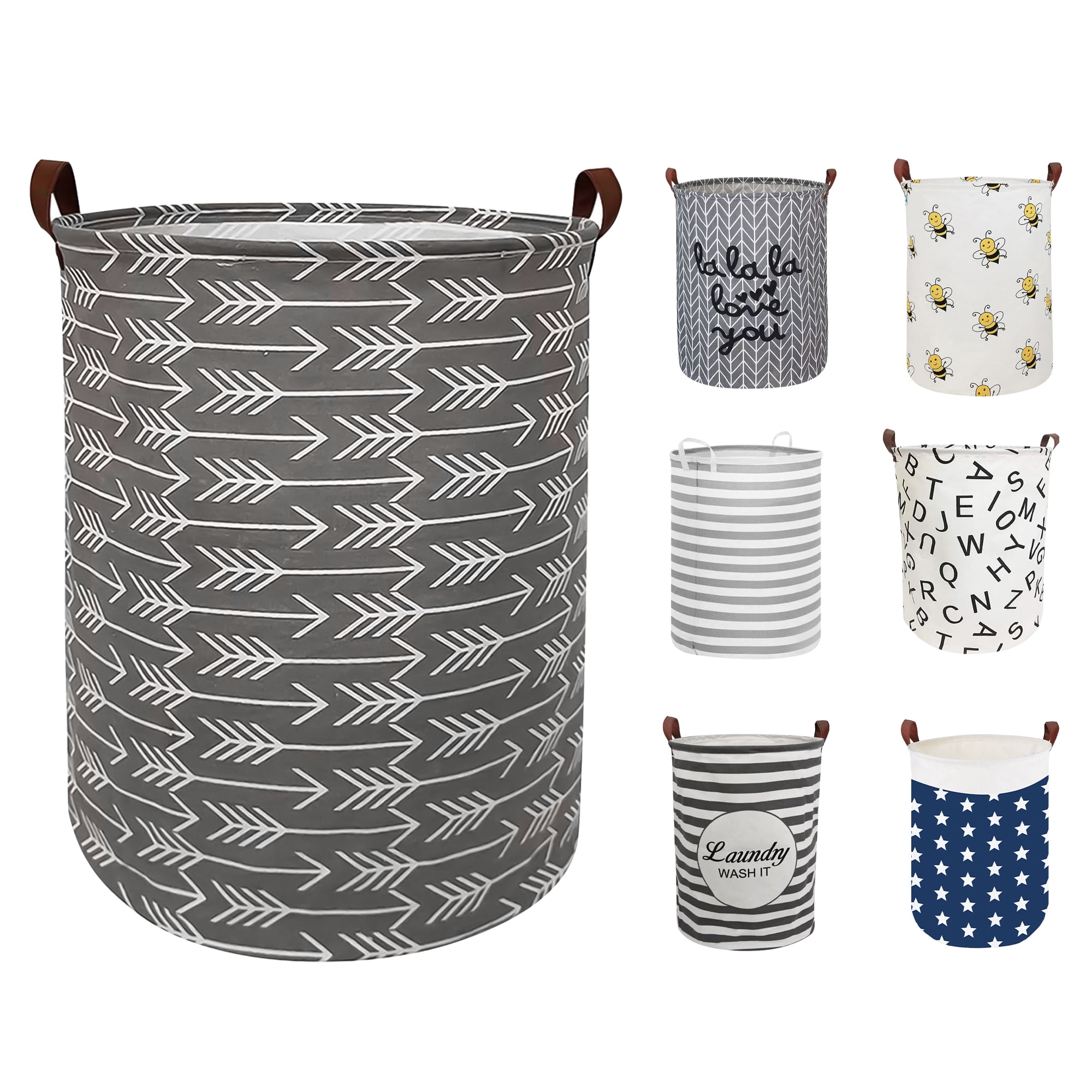 Evlmd Large Laundry Hamper, Waterproof Canvas Laundry Basket