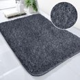 thumbnail image 1 of Evlmd New Gray Bathroom Rugs Mat, Large Bath Rug for Bathroom Floor Non-Slip, Super Elastic Silk Thread Easier to Dry Bath Shower Mat Runner, Machine Washable Bath Mat, 17" x 24", 1 of 6