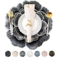 thumbnail image 1 of Evlmd Placemats Set of 4， Round Rose Flowers Placemats，15" Heat Resistant Non-Slip Table Mats for Dining, Wedding, Party, Kitchen Decoration, 1 of 6