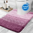 thumbnail image 1 of Evlmd Purple Bathroom Rugs Mat, Large Bath Rug for Bathroom Floor Non-Slip, Super Elastic Soft Easier to Dry Bath Shower Mat Runner, Machine Washable Bath Mat, 20" x 24" Contour Rug, 1 of 6