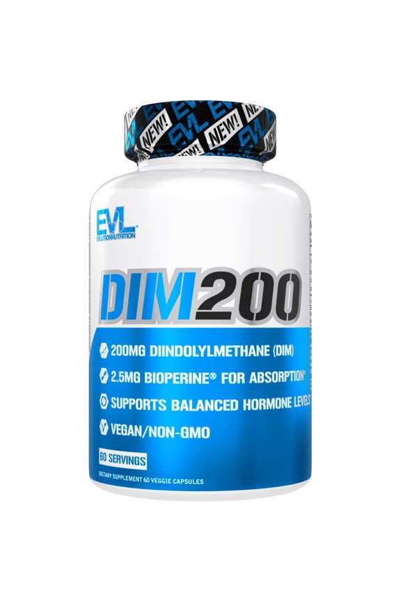 DIM Supplement for Men 60ct - Advanced Diindolylmethane DIM 200mg Estrogen Blocker for Men with BioPerine for Enhanced Absorption