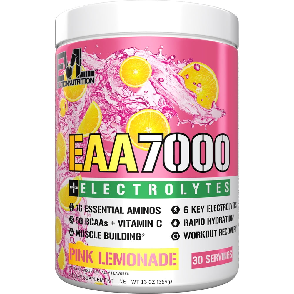 Evlution Nutrition EAA7000 + Electrolytes Pre & Post Workout Powder