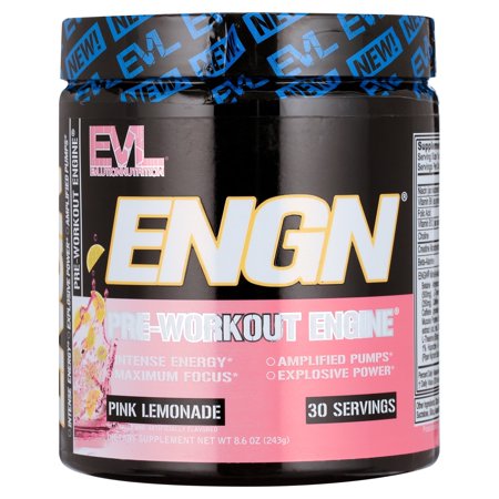 Evlution Nutrition ENGN Pre Workout Powder,Pink Lemonade, 30 Servings