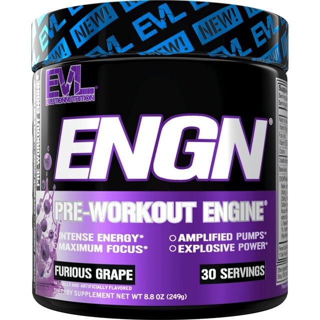 Evlution Nutrition ENGN Pre Workout Powder for Women and Men, Furious