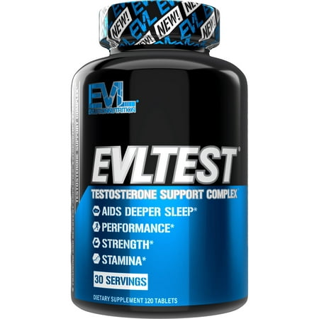 Evlution Nutrition EVLTEST Extra Strength Testosterone Booster for Men 120ct Tablets