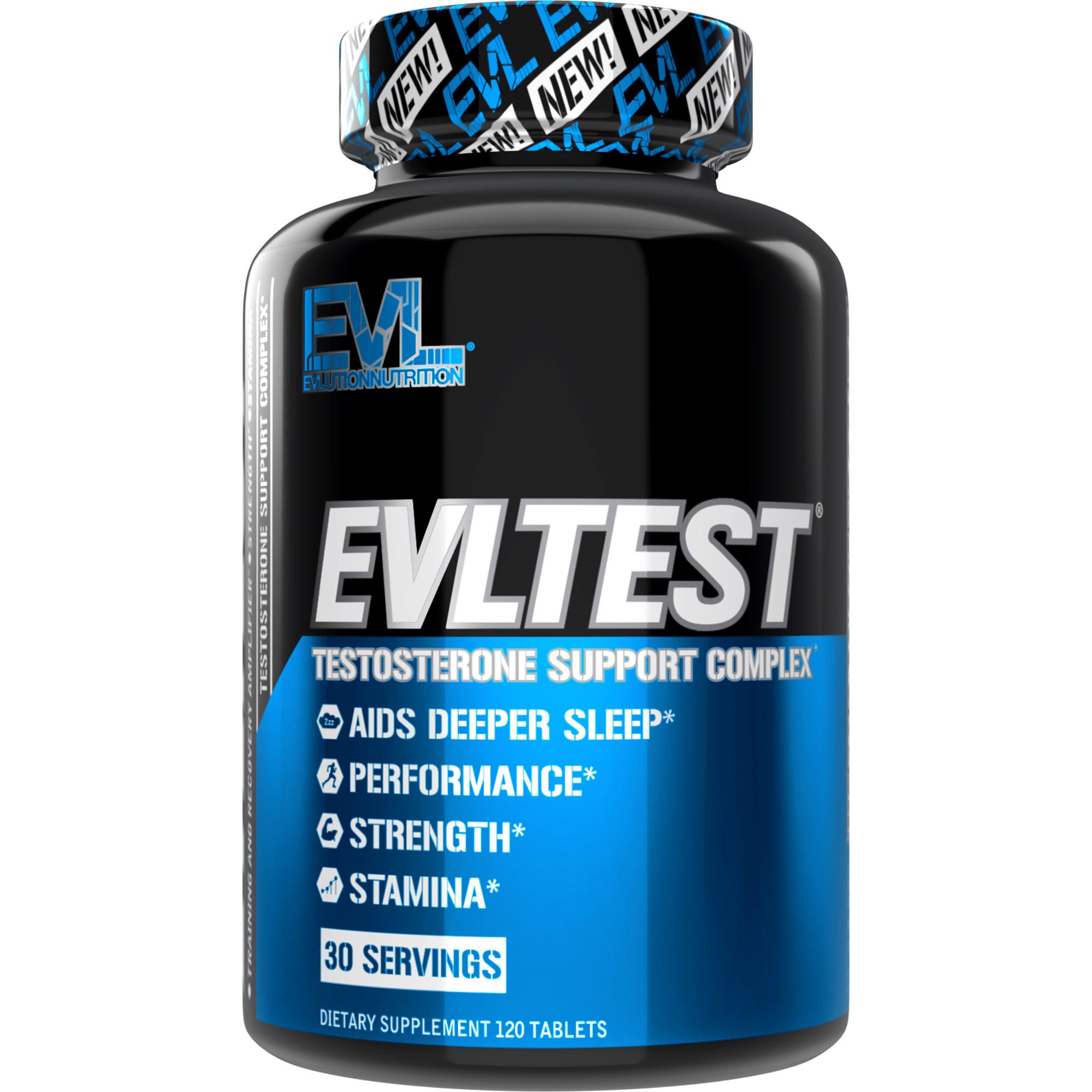 Evlution Nutrition EVLTEST Extra Strength Testosterone Booster for Men 120ct Tablets - image 1 of 5