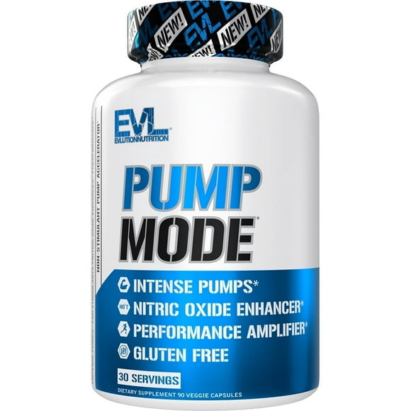 Evlution Nutrition PumpMode - Nitric Oxide Supplement - Non Stimulant Supplement with Arginine Betaine and Pine Bark for Maximum Pumps and Performance - Gluten Free Pre Workout Supplement