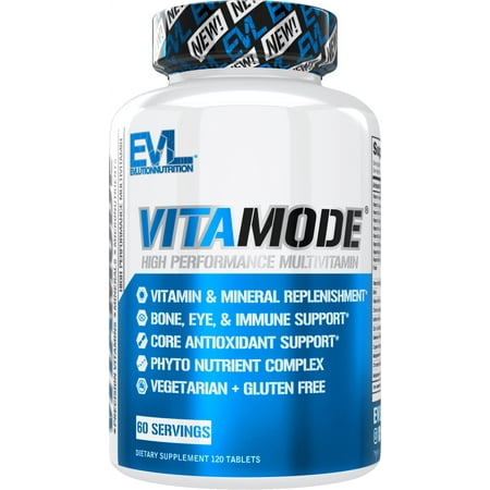 Evlution Nutrition VitaMode High Performance Men's Multivitamin for Immune Defense, Energy & Brain Support 120ct Tablets