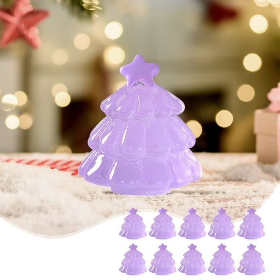 Evlvelym Mini Christmas Tree Tabletop Ceramic Christmas Tree Christmas Tree Table Top Christmas Tree Glass Christmas Tree Indoor Christmas Tree Decorations Vintage Christmas Tree 10 Luminous Statues