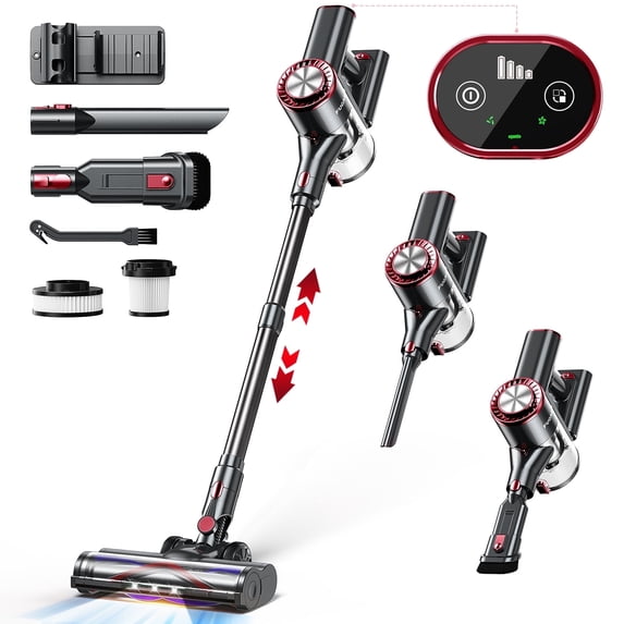 Evmore Lightweight Stick Vacuums Cordless Vacuum Cleaner for Hard Floor Carpet Pet Hair Home(38Kpa/400W, 45Mins)