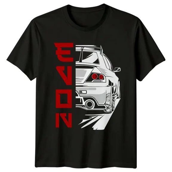 Evo Car Racing Mens T-Shirt Womens Graphic Tee Unisex Auto Top