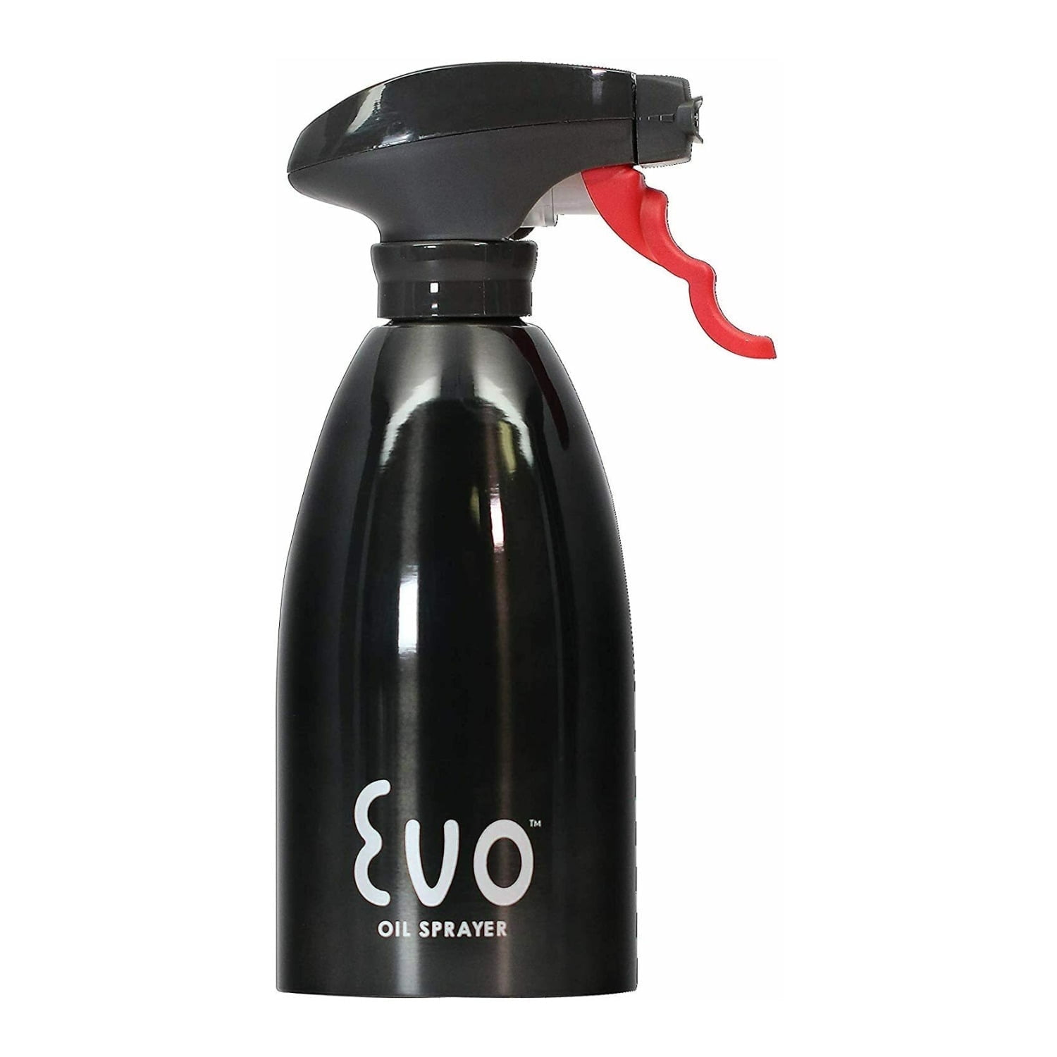 Evo Non-Aerosol Stainless Steel Oil Sprayer for Cooking Oils (16oz, Black)