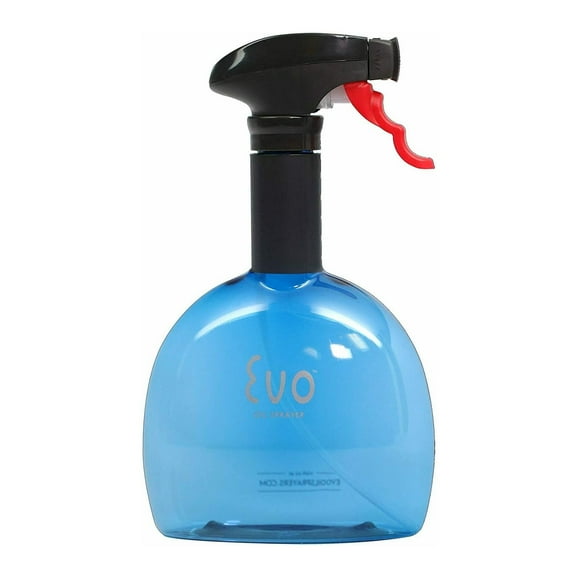 Evo Oil Sprayer Non-Aerosol Bottle for Cooking Oils (18oz, Blue)
