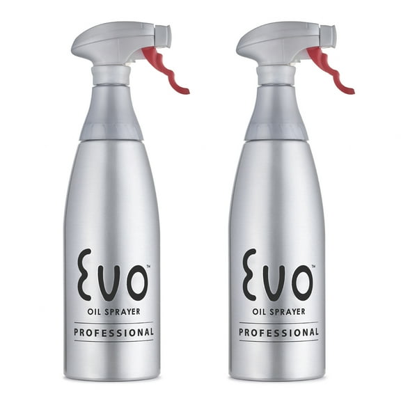 Evo Professional Oil Sprayers, Non-Aerosol for Olive Oil, Cooking Oils, and Vinegars, 32-Ounce Capacity, Set of 2