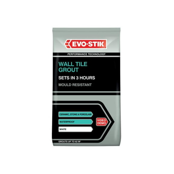 Evo-Stik - Wall Tile Grout Mould Resistant White 1.5kg