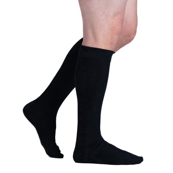 EvoNation Men & Women Knee High 20-30 mmHg Graduated Compression Cotton Socks – Firm Pressure Compression Garment