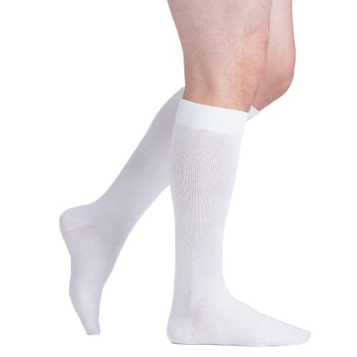 EvoNation Men & Women Knee High 20-30 mmHg Graduated Compression Cotton Socks – Firm Pressure Compression Garment