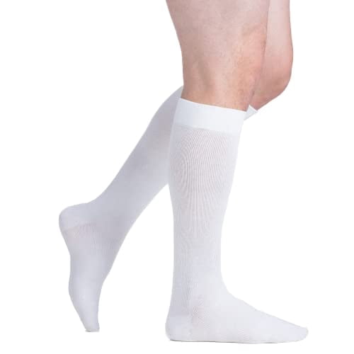 EvoNation Men & Women Knee High 20-30 mmHg Graduated Compression Cotton Socks – Firm Pressure Compression Garment