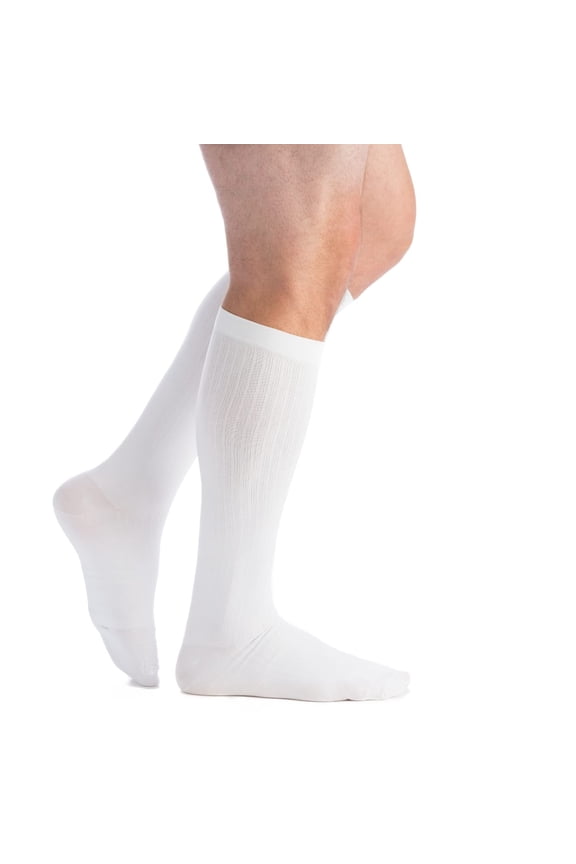 Men's Classic Ribbed Knee High 15-20 mmHg Compression Socks