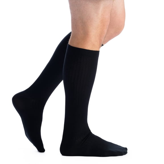 EvoNation Men's Classic Ribbed 20-30 mmHg Compression Socks