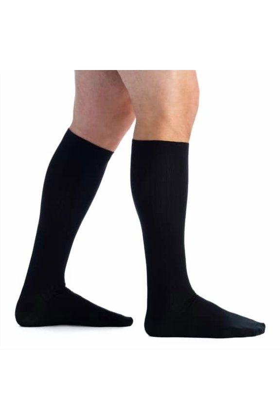 Men's Classic Ribbed 8-15 mmHg Compression Socks