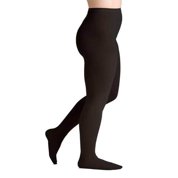 EvoNation Men & Women Waist High 20-30 mmHg Graduated Compression Opaque Pantyhose – Firm Pressure Compression Garment