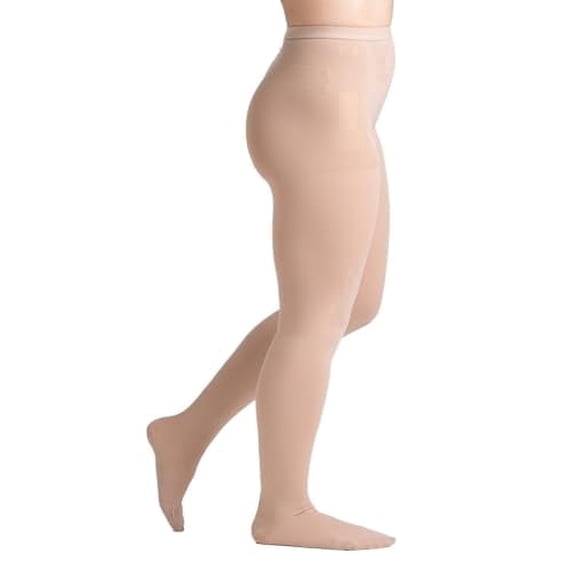EvoNation Waist High 20-30 mmHg Compression Opaque Pantyhose for Men & Women – Comfortable Firm Support