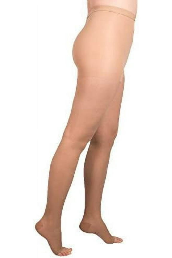 Women's Everyday Sheer 15-20 mmHg Compression Pantyhose, Open Toe