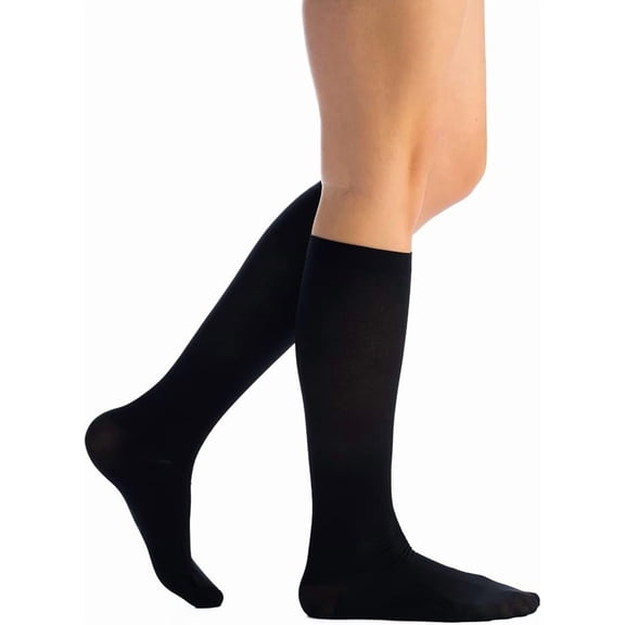 EvoNation Women's Micofiber Travel Knee High 8-15 mmHg Compression Socks