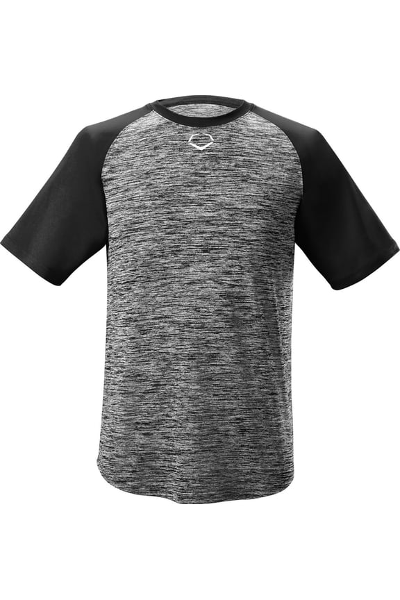 Evoshield Men's Heather Tech Baseball T-Shirt Black M