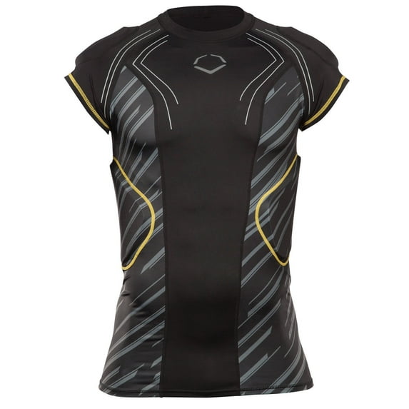 EvoShield CustomTech EvoAlpha Football Rib Shirt Black Grey