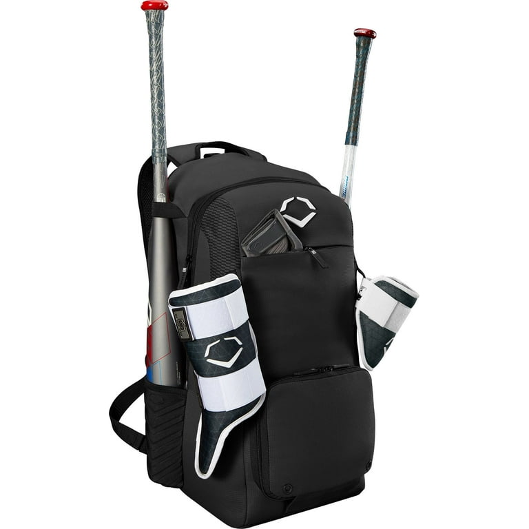 EvoShield Standout Black Baseball and Softball Sports Equipment Backpack