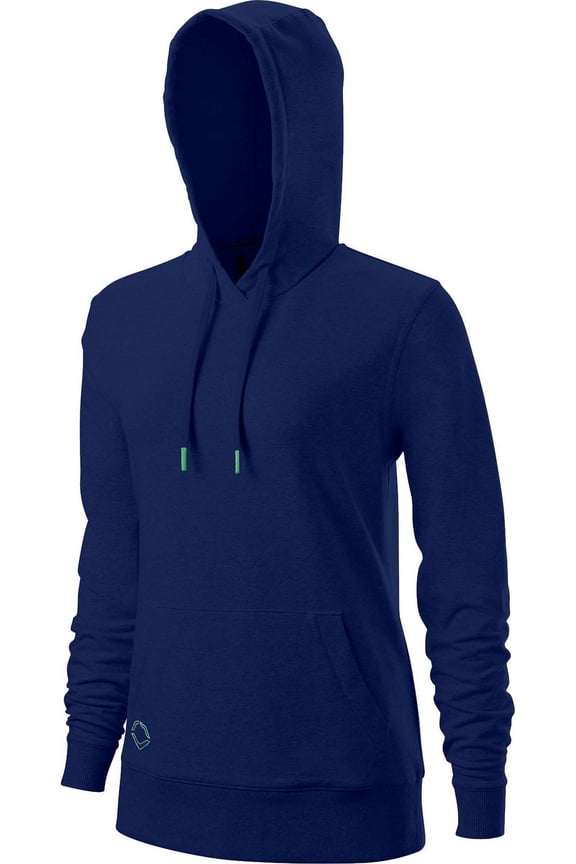 Women's Pop Collar Terry Hoodie (Navy, M)