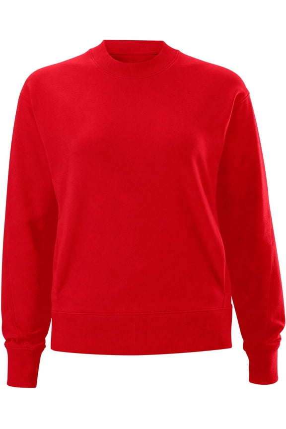 Women's Terry Sweatshirt (Scarlet, XS)