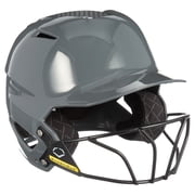 EvoShield XVT Batting Helmet Gloss Finish with Facemask, Charcoal, Intermediate
