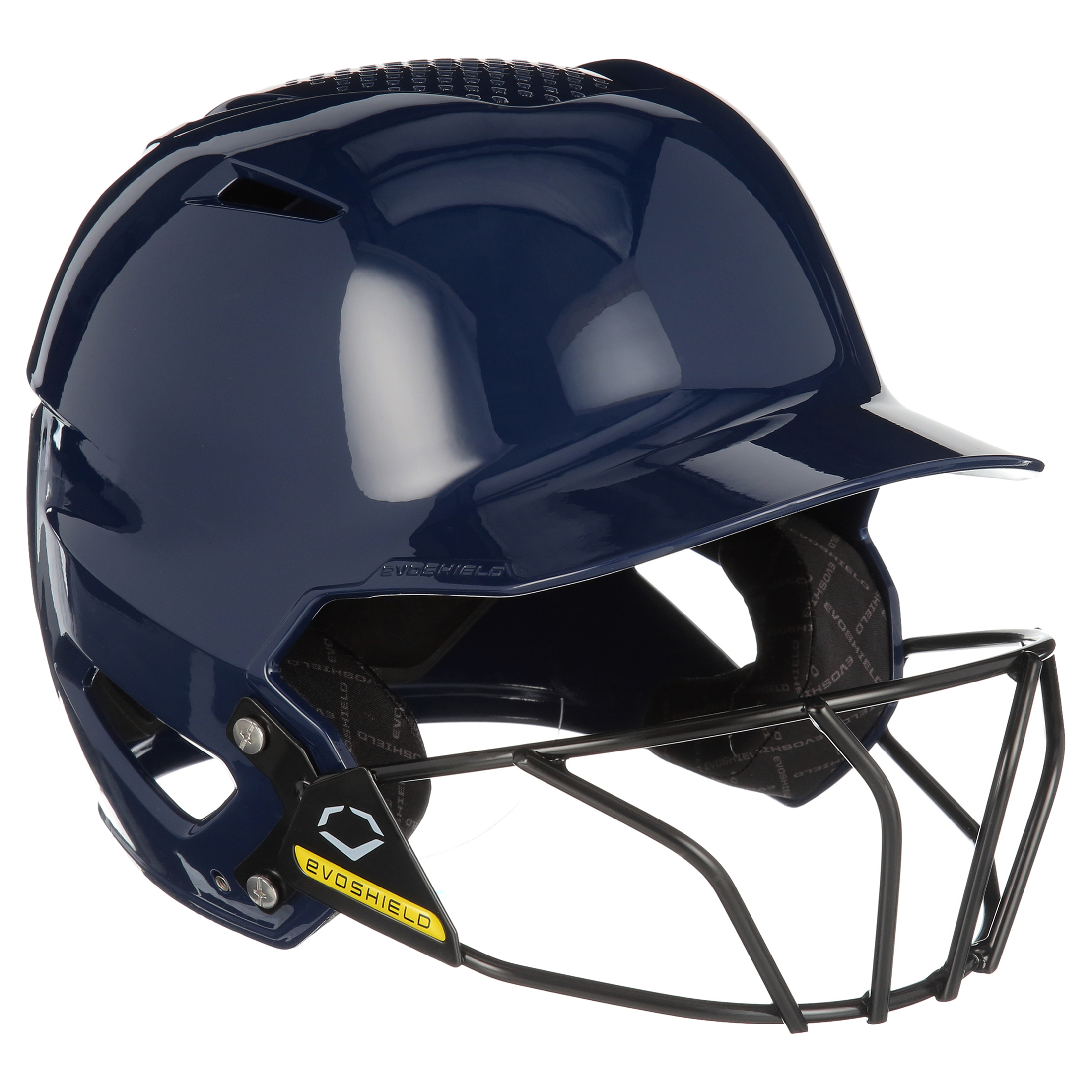 EvoShield XVT Batting Helmet Gloss Finish with Facemask, Navy, Large