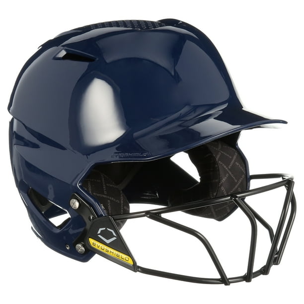 EvoShield XVT Batting Helmet Gloss Finish with Facemask, Navy, Youth