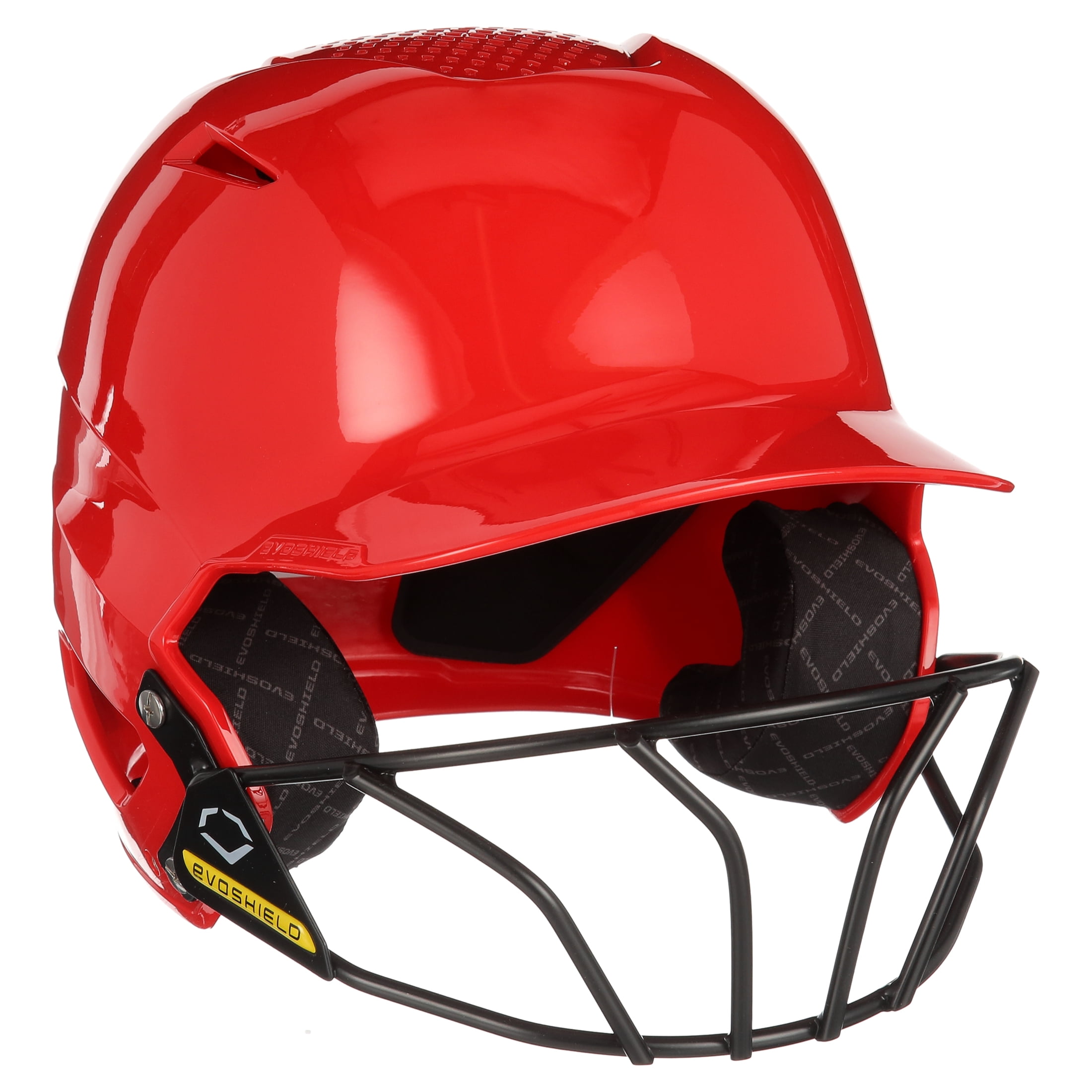 EvoShield XVT Batting Helmet Gloss Finish with Facemask, Scarlet