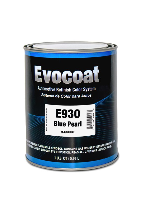 Evocoat 1K Base Coat E930 Blue Parl QT, (Compatible With PC-1930 1:1 Mix Ratio)