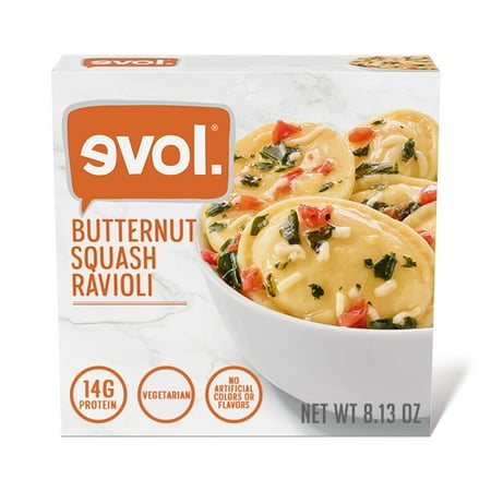 Evol Butternut Squash Ravioli Frozen Meal, 8.13 oz (Frozen)