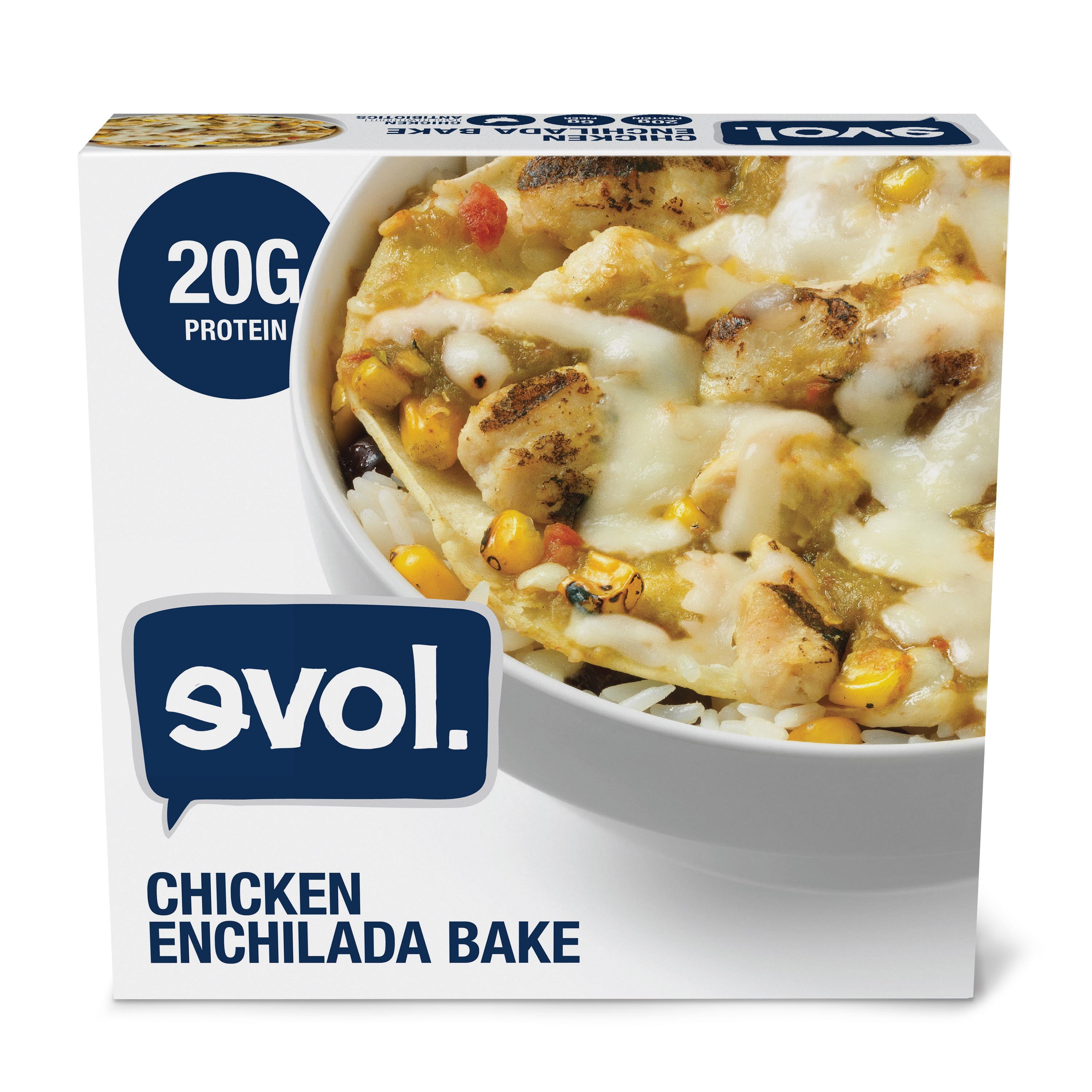 Evol Gluten Free Chicken Enchilada Bake, 9 oz (Frozen)