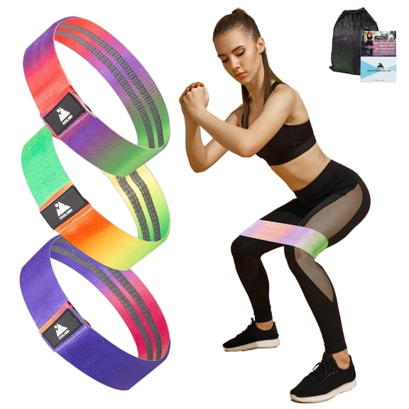 Evoland Resistance Band Set, Non-Slip Exercise Loop Bands for Home Gym Pilates Fitness