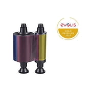 Evolic R3314 Color Ribbon, YMCKO-K, 200 Prints/Roll - 1 Roll
