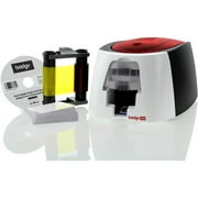 Evolis Badgy100 Plastic ID Card Solution - 40 Card Feeder, 40 Card Output Hopper - 16 Second Mono - 45 Second Color - 300 dpi - 16 MB - USB - PVC Card, Plastic Card
