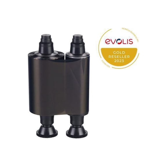 Evolis R2011 Black Monochrome Ribbon, Dualys3/Pebble4/Securion Compatible, 1000 Prints/Roll - 1 Roll